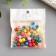 A set of beads for creativity wood "Ball with a flower" set 50 pcs mix 1x1x1 cm