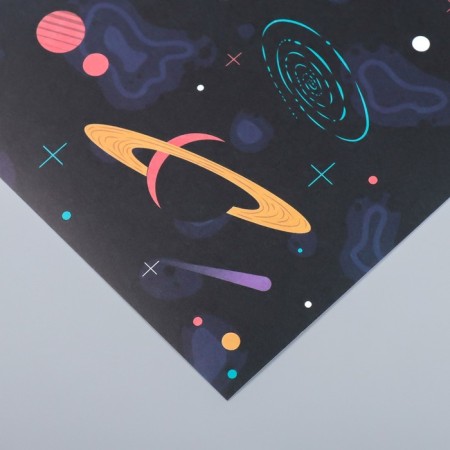 Scrapbooking paper "Universe" density 180 g 15.5x17 cm-2