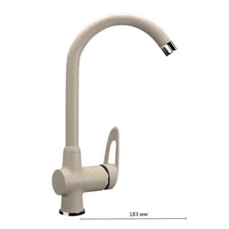 Kitchen mixer Ulgran U006-328, beige color