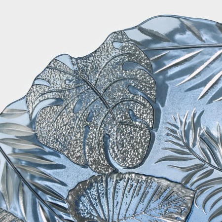 Glass salad "Arabis", d = 33 cm, blue color-8