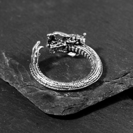 Ring "Right" Dragon, color black silver, dimensionless-2