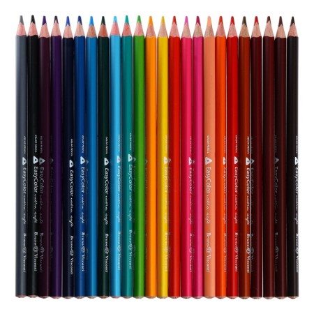 Pencils 24 colors BrunovisConti Easycolor, three -sided-6