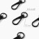 Metal carbine, 45 × 15 mm / 10 × 2.2 mm, 5 pcs, black color