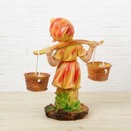 Garden figure "Girl with a rocker" Color 27x21x47cm mix-5