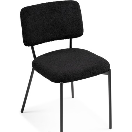Stol on a metal frame Metal/Buyer fabric, black/black 48x555x77 cm-5