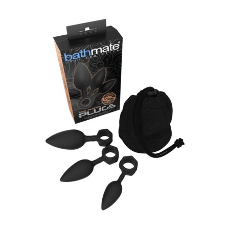 Набор анальных пробок Bathmate Anal Training Plugs, силикон, цвет чёрный-11