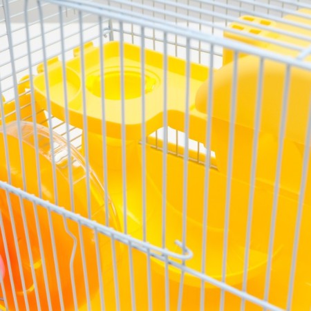 A cage for rodents "Pigger", equipped, 27 x 21 x 26 cm, yellow-3