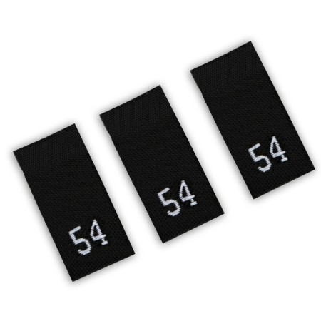 Textile strip “54”, 4.6 x 1.1 cm, black color-1