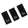 Textile strip “54”, 4.6 x 1.1 cm, black color
