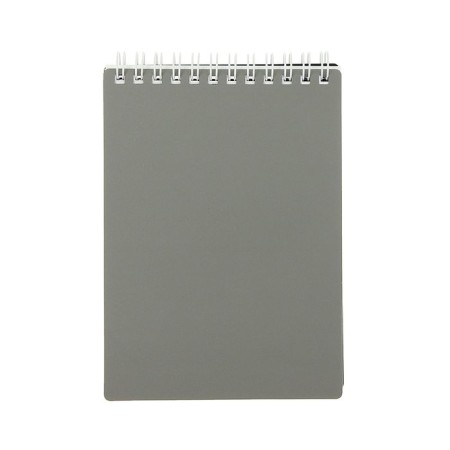 Notebook plastic cover A6, 80 sheets on the crest Metallic, Gray