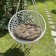 Pillow for swing "Tina", diameter 60 cm, dark beige color