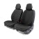 Front seats Carperformance, 2 pcs, Fiberflax (soft flax), rhombus, black-gray