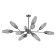 Lamp on the rod 12x60W E14, size 105x105x49 cm