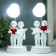 Souvenir Polystone Light "Lamp - Angels with heart" White mix 7.5x7.5x18 cm