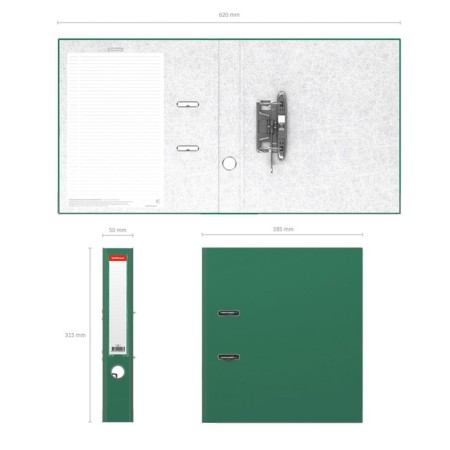 A4 registrar A4, 50mm business, collected, green, 2mm cardboard, capacity of 350 sheets-1