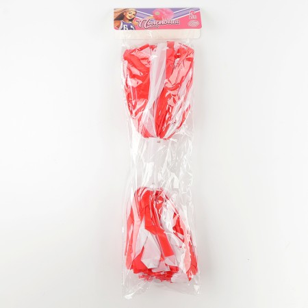 Pompom 1pc, white color+ red-6