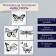 Tattoo on the body Black "Butterflies" set 5 pcs 6x6 cm
