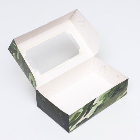 Folding box with a window for marshmallows "February 23", 25 x 15 x 7 cm-5