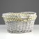 Wicker basket, 35x27x17 cm, vine, fabric