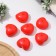 Set of candles floating "heart", 6 pcs,