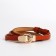 Women's belt, width 1 cm, metal buckle, redhead