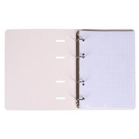 Notebook on 4 rings A5, 80 sheets in the TAILIFE cage, slim cardboard cover, glossy lamination, offset block-1