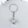 Metal keychain "Playing cube" silver 7.9x1.6x1.6 cm