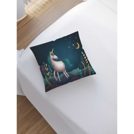 Decorative pillowcase "Night unicorn", on a zipper, size 45x45 cm-1
