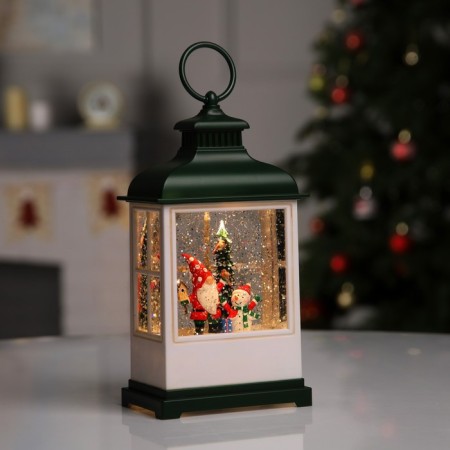 LED figure “Lantern with a gnome” 10.2 × 23 × 5.8 cm, plastic, AAX3 batteries (not in the kit), USB, glow warm white