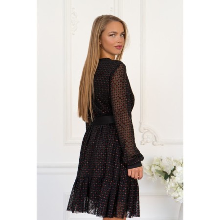 Women's dress, size 42, black color, red 5503-1