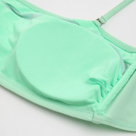 Female Separate swimsuit with the Bando Bando Lypho Color Green, size 48-7