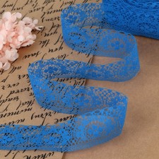 Capricon lace, 35 mm × 10 ± 1 m, blue color
