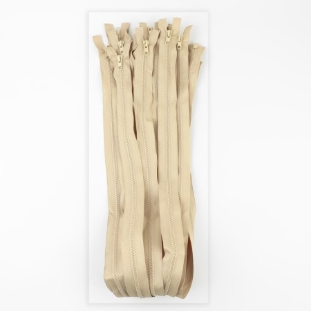 Lightning "Tractor", No. 5, connective, 2 runners, automatic locks, 90 cm, beige color-2