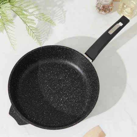 Granite Black Granite INDUCTION PRO, D = 26 cm, plastic handle, anti -stick coating, black color-1