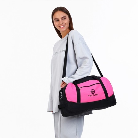 Women's sports bag, textura, average size, black/pink color-2