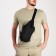 Slung bag youth from textiles, black color