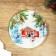 New Year. Glass plate "New Year's watercolor", 20 cm