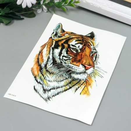 Tattoo on the body color "Amur tiger" 21x15 cm-1