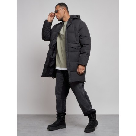 Extensive male winter park, size 48, black color-1