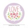 The tablecloth “Love”, round, oxford, elastic band, size 140x140 cm, diameter 105-120 cm