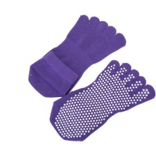 Socks for yoga bradex, anti -slip, closed, purple