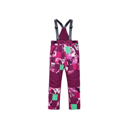 Ski costume for a girl, height 128 cm, raspberry color-4