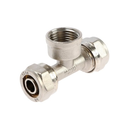 Aqualink tee, crimping, d = 16 x 1/2 "x 16 mm, tsang/nut/tsang