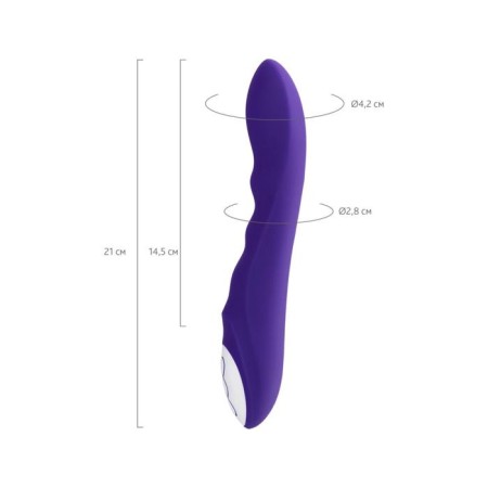Vibrator L’Eroina by Toyfa Syrin, 10 modes, silicone, purple color, 21 cm, d = 4.2 cm-6