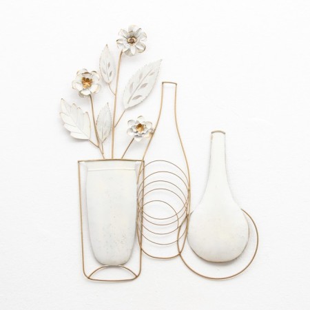 Wall metal decor "Vases with flowers" 52x4.5x69 cm-1