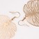 Monster metal earrings leaflet, color pink gold