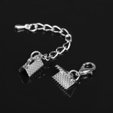Build for tape (pair) 10mm, with a chain extension cord, silver color