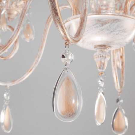 Chandelier Galatea, 6x60W E14, white color-3