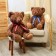 Soft toy "Bear" curly, 70 cm, brown color