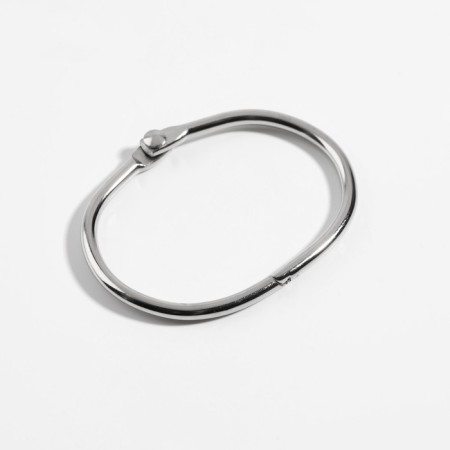Oval for curtains, 28 × 43 mm / 33 × 48 mm, 10 pcs, silver color-1